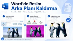 Word'de resim arka planı kaldırma ve korunacak alanları işaretleme